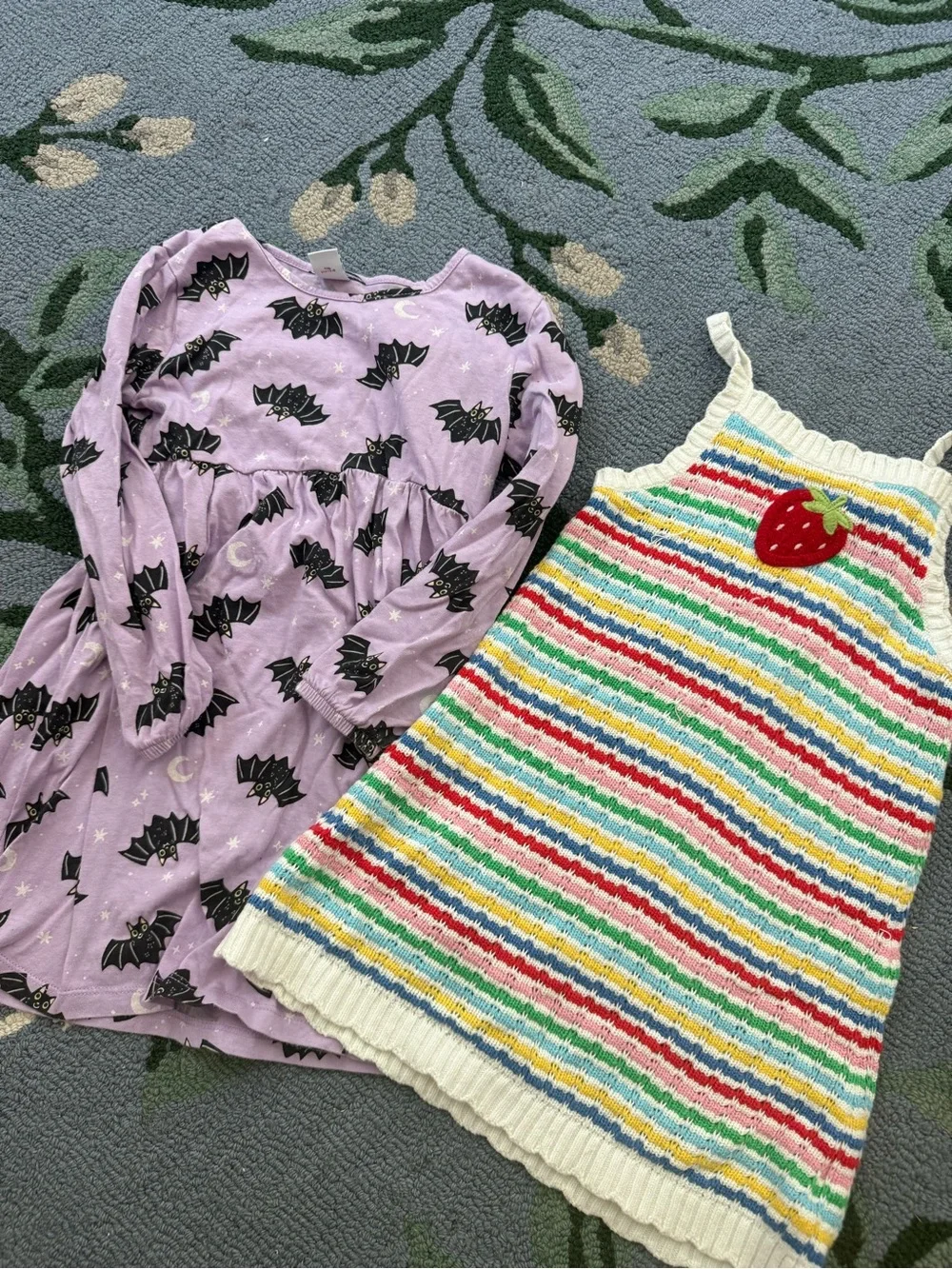 Old Navy Lavender Bat Print Long Sleeve Nightgown